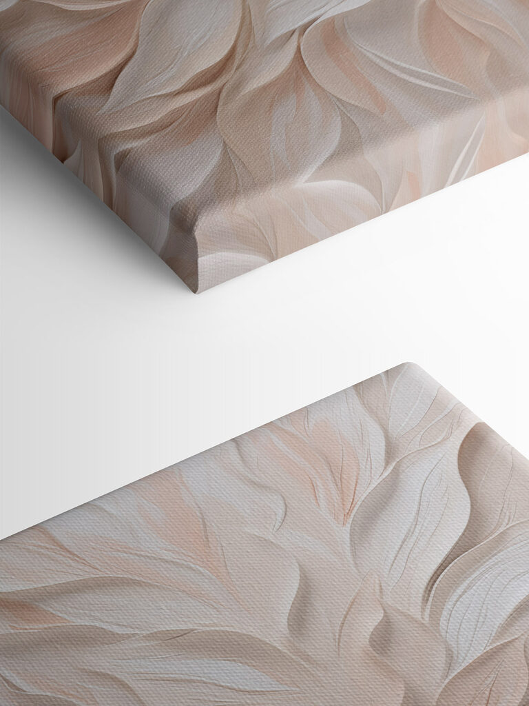 White and pink leafy pattern