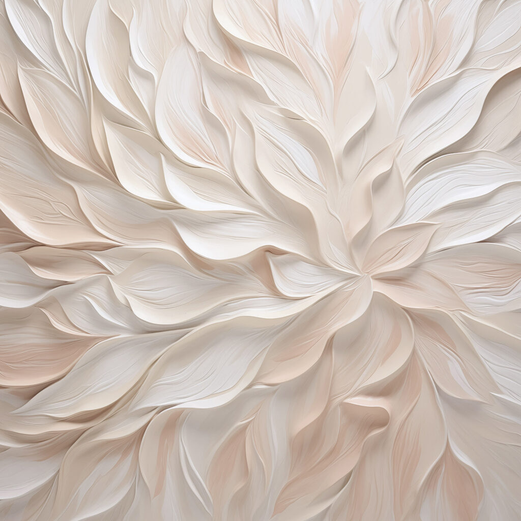 White and pink leafy pattern