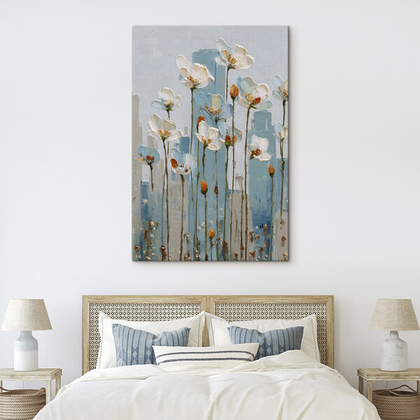 Painting of flowers on a wall