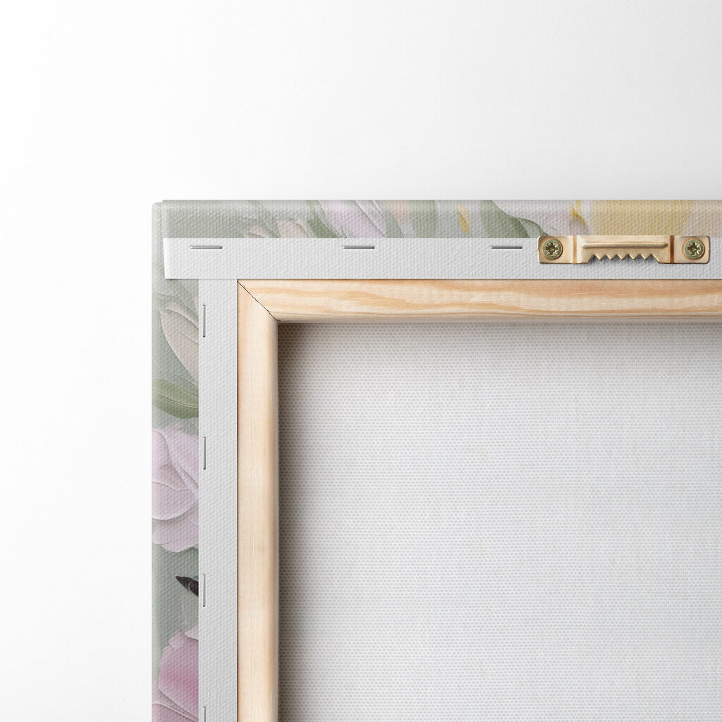 Painting of flowers on a white surface Painting of flowers on a white surface