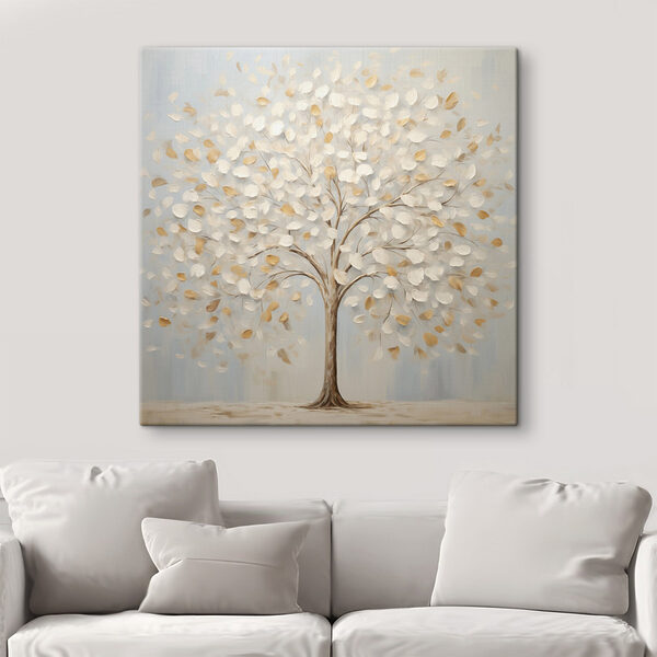 Painting of a tree with leaves Painting of a tree with leaves