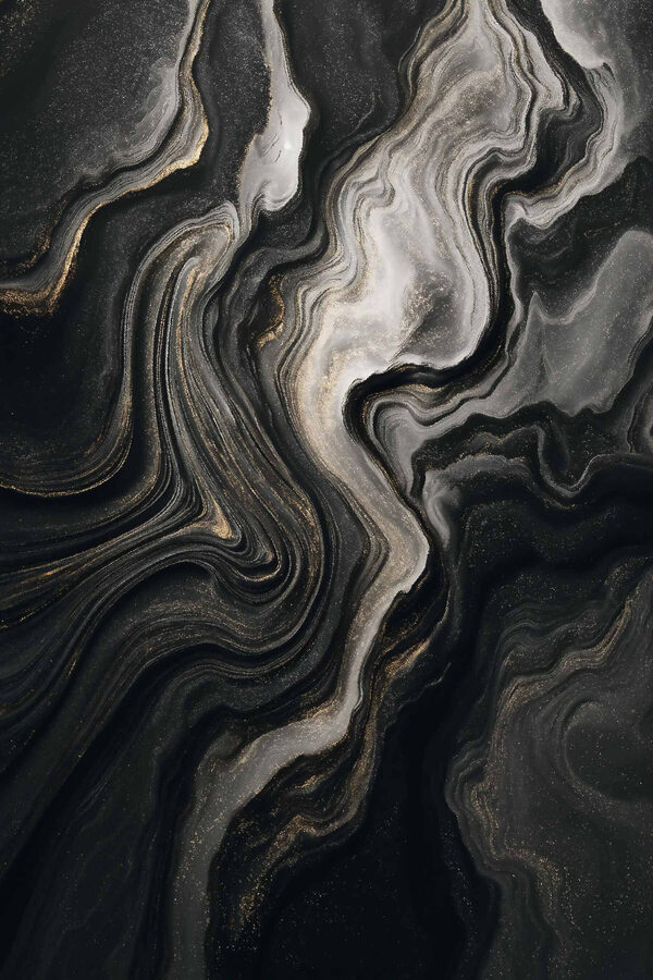 Black and white marbled surface