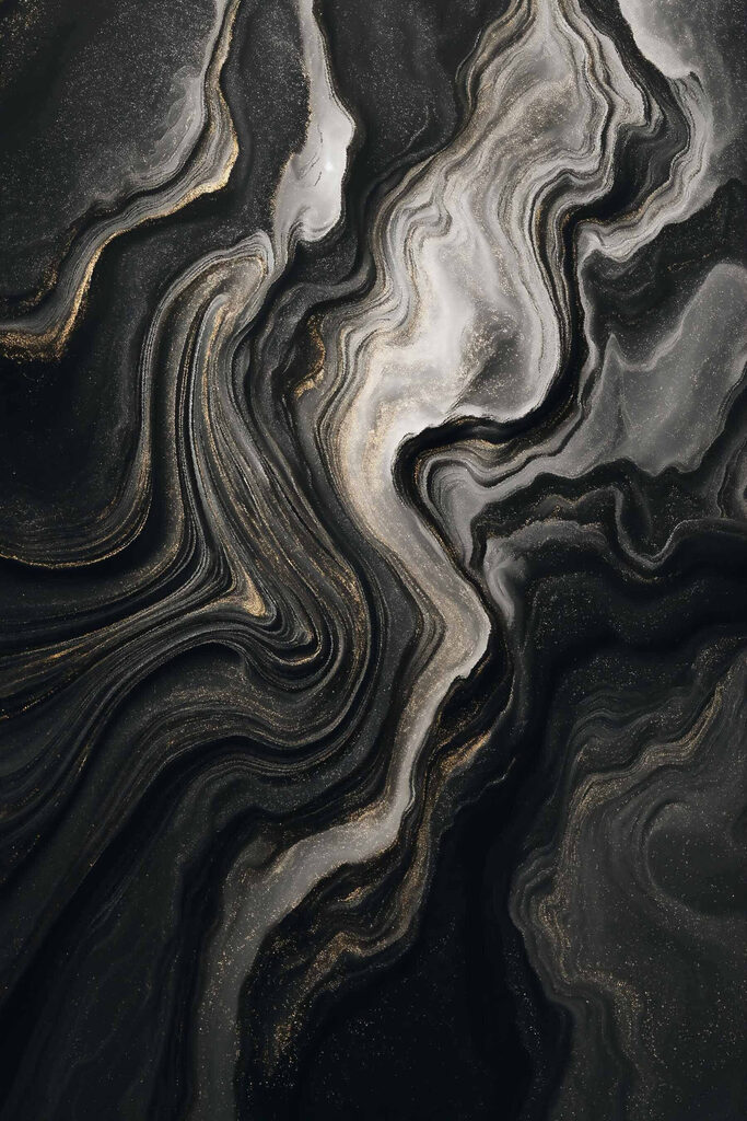 Black and white marbled surface