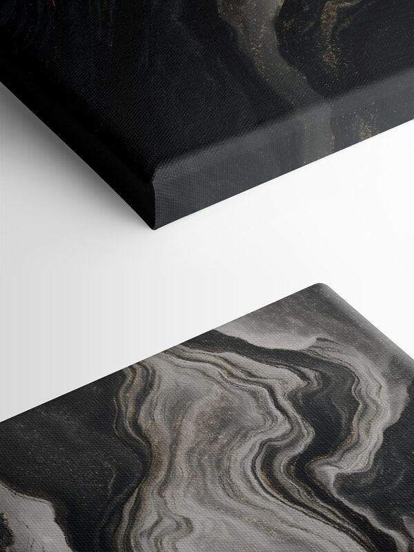 Black and white marbled surface