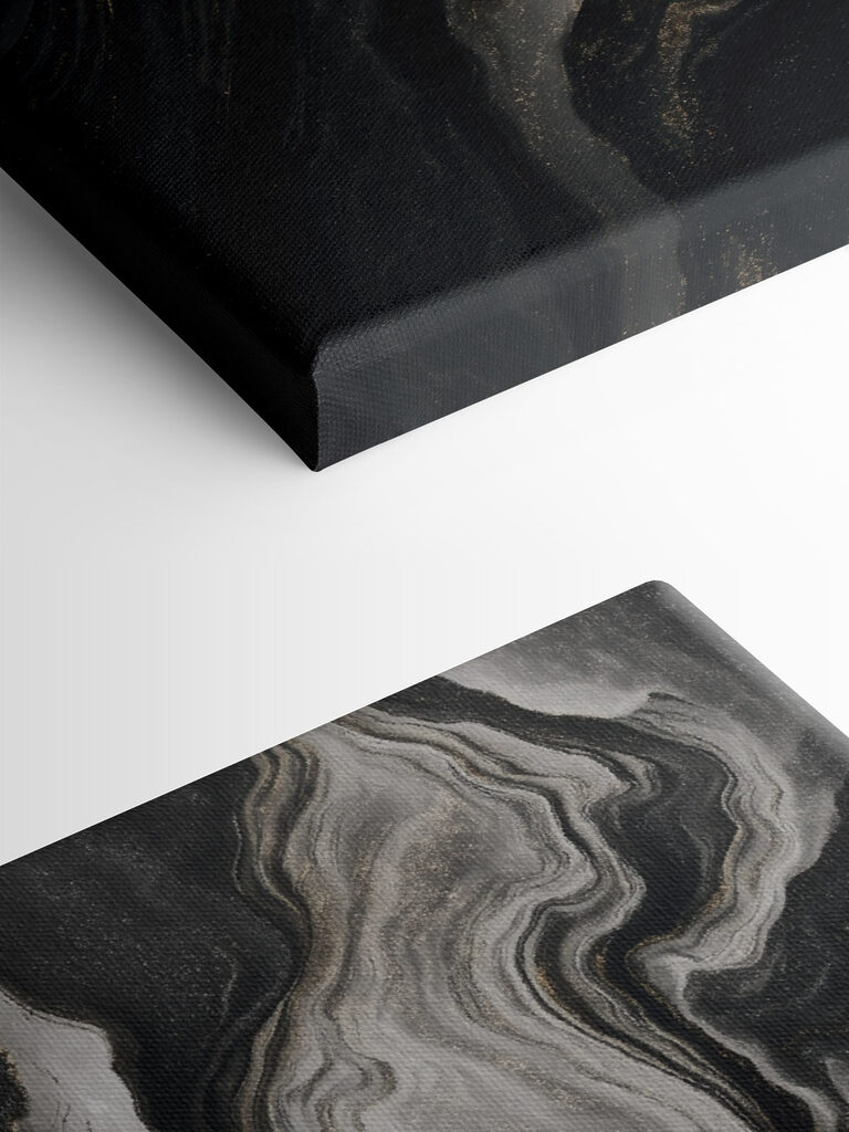 Black and white marbled surface