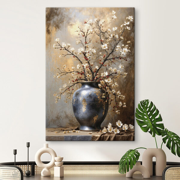 Vase with white flowers Vase with white flowers
