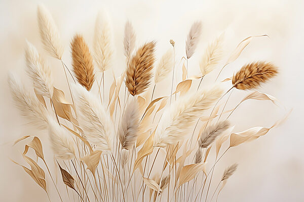 Bunch of wheat on a white background