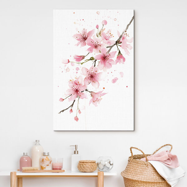 Watercolor of pink flowers Watercolor of pink flowers