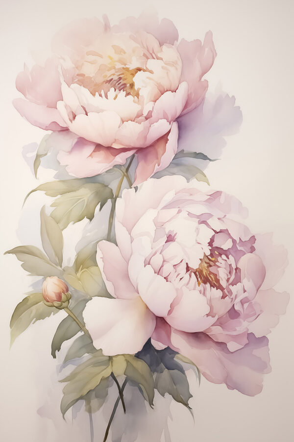 Painting of pink flowers