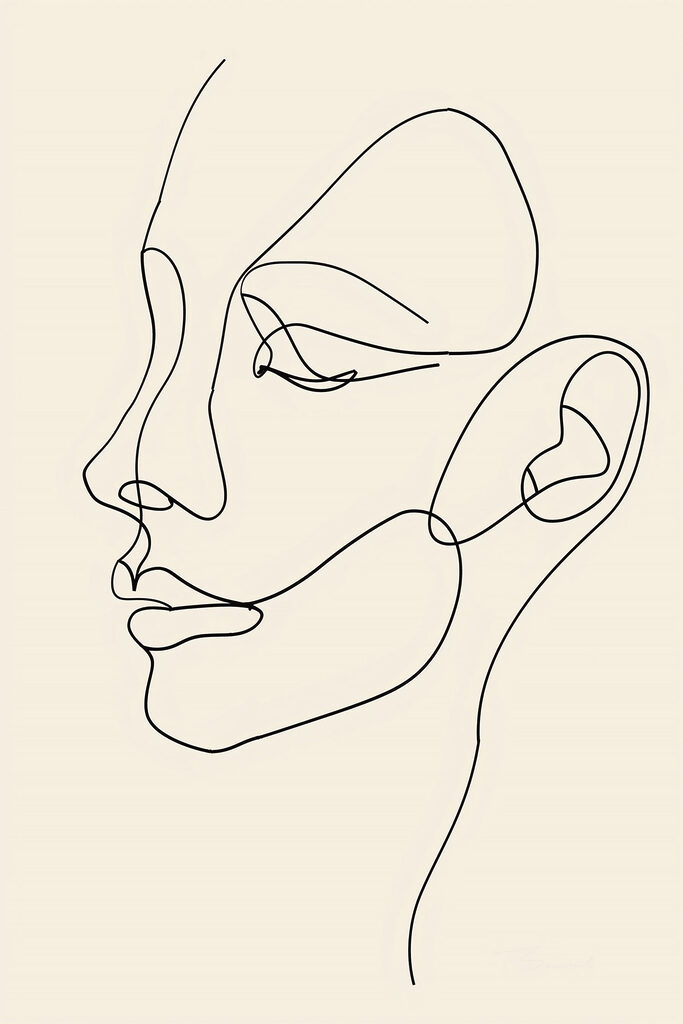 Drawing of a woman's face
