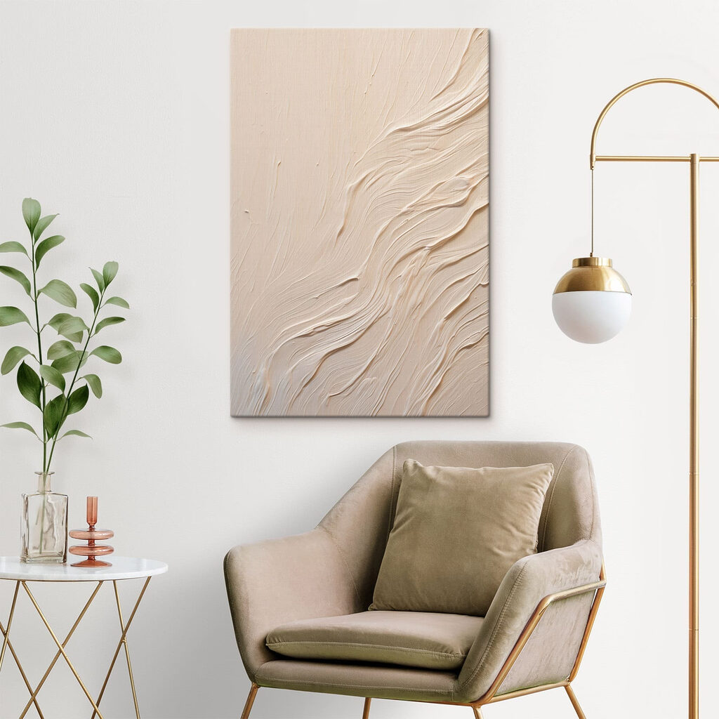 White surface with wavy lines White surface with wavy lines