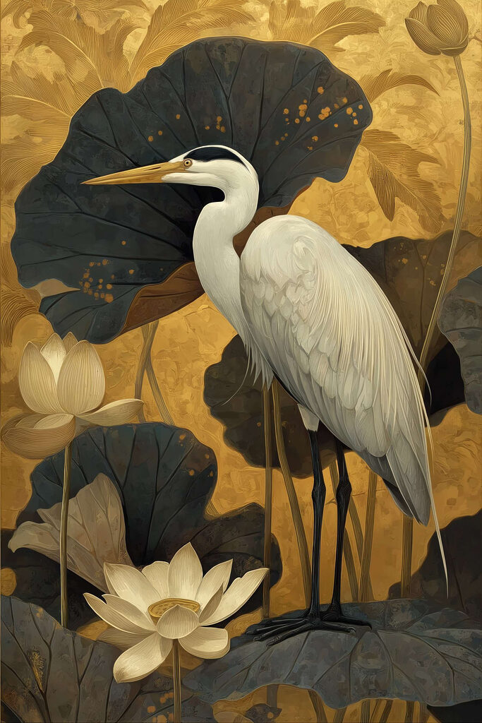 Painting of a white bird Painting of a white bird