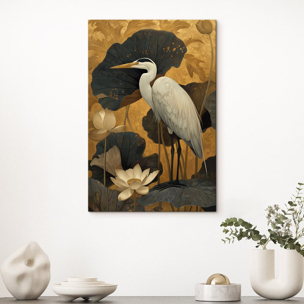 Painting of a white bird Painting of a white bird