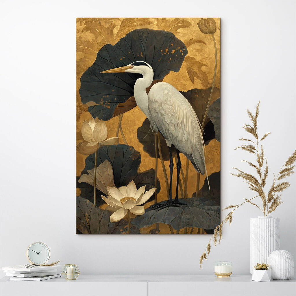 Painting of a white bird Painting of a white bird