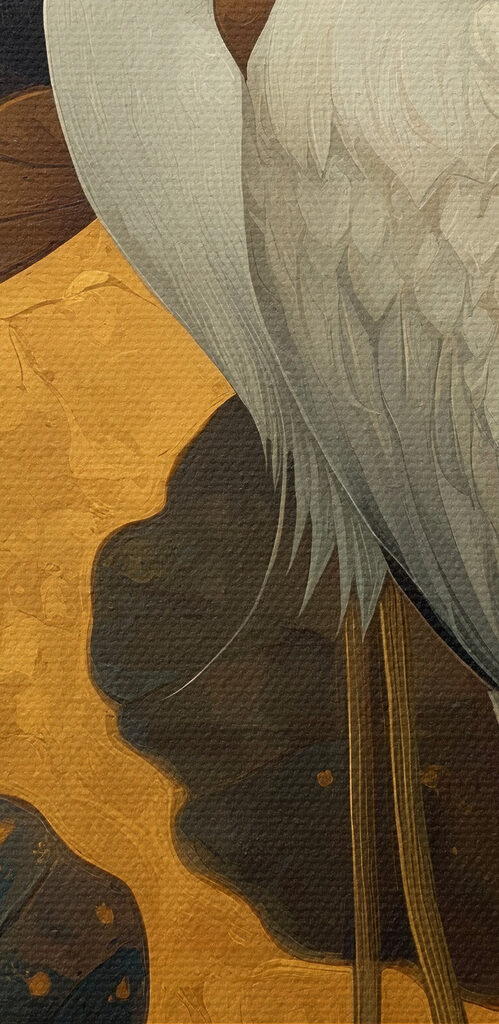 Painting of a white bird Painting of a white bird
