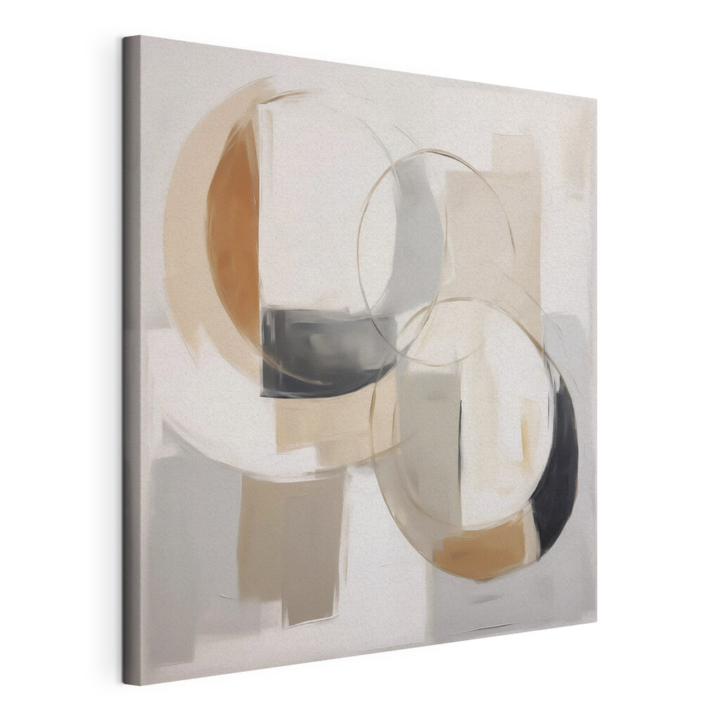 Painting of circles and squares