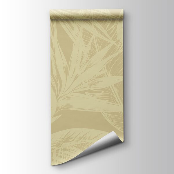 Pattern of leaves on a beige background