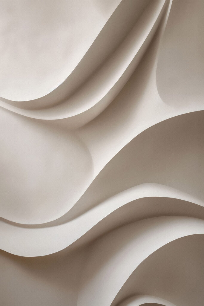 White wall with wavy lines White wall with wavy lines