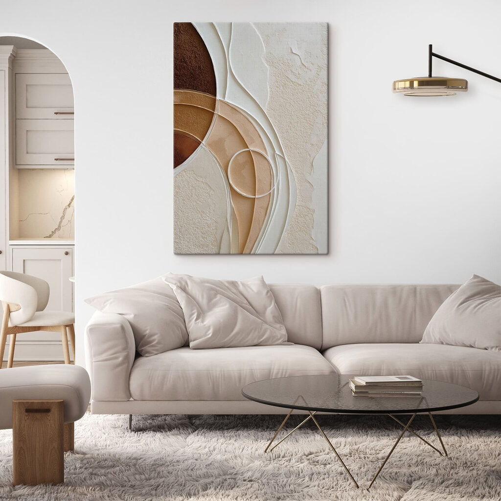 Fluid shapes in earthy tones