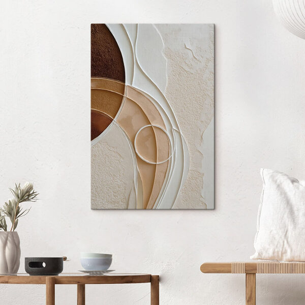 Fluid shapes in earthy tones