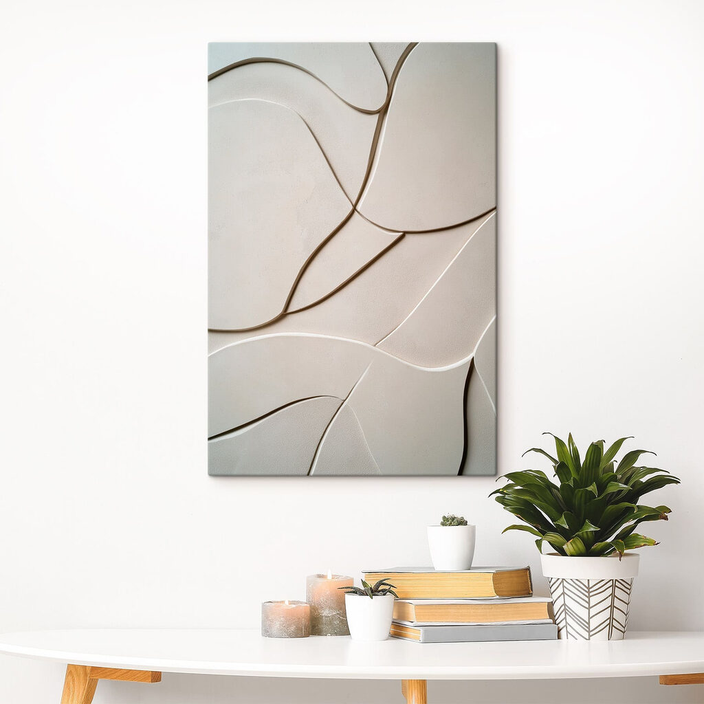 Flowing curves in soft tones