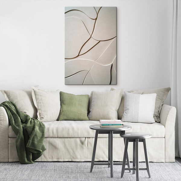 Flowing curves in soft tones