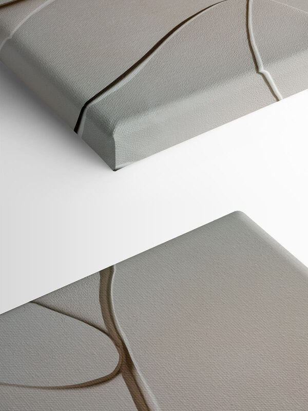 Flowing curves in soft tones