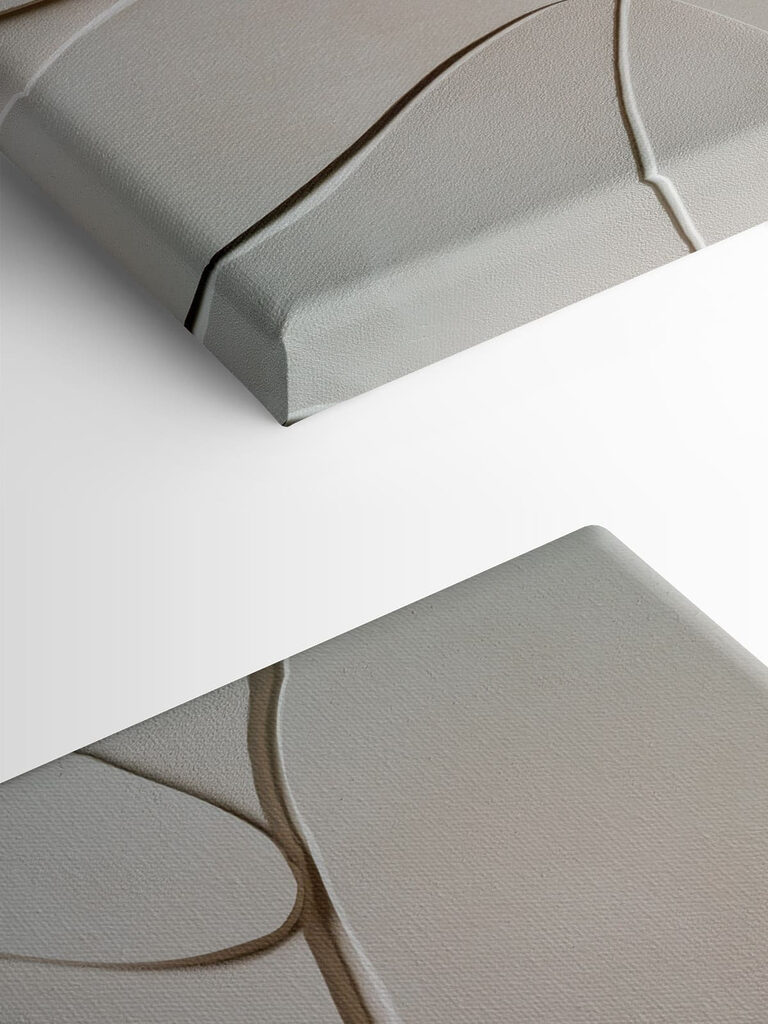 Flowing curves in soft tones