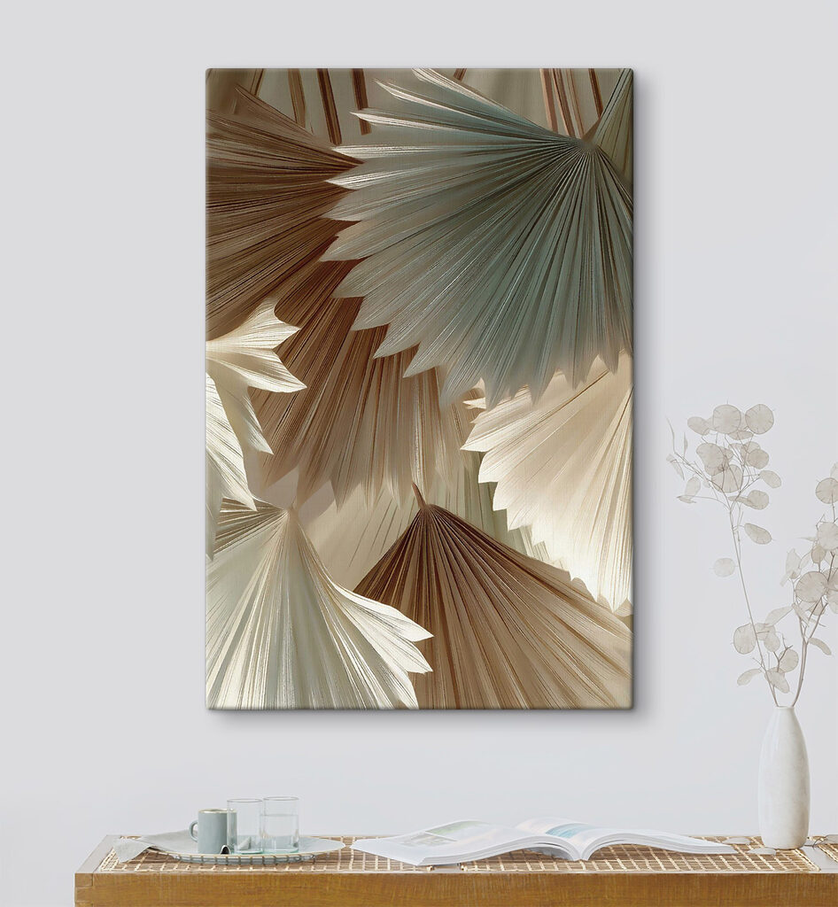 Group of fan shaped leaves