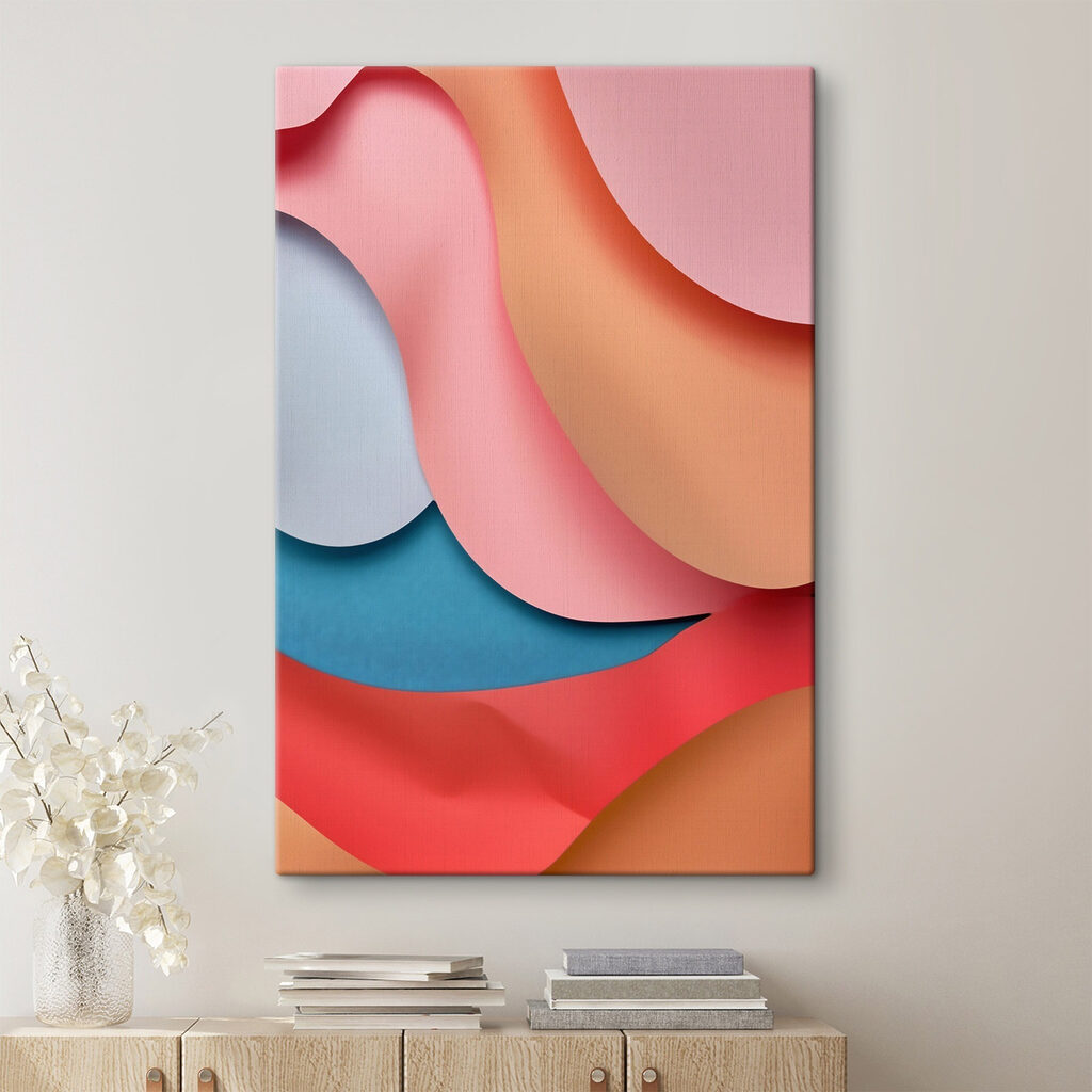 Colorful layers of paper art