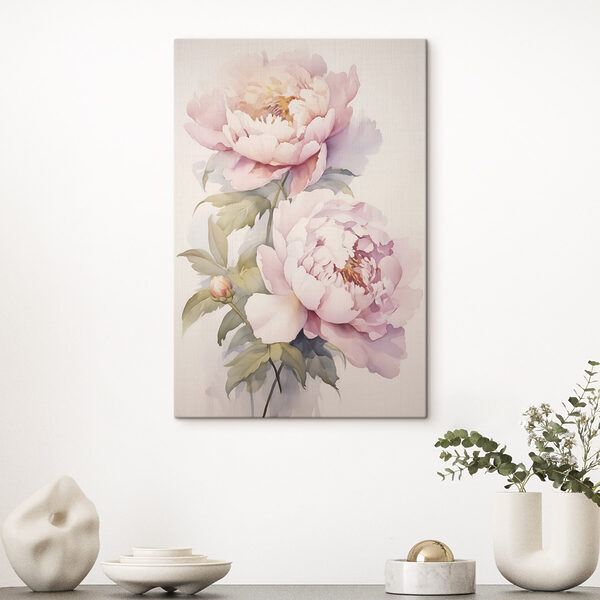 Painting of pink flowers