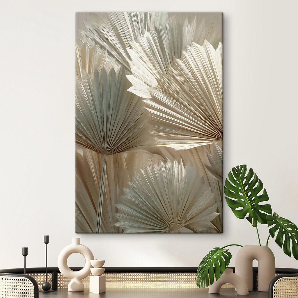 Group of fan shaped leaves
