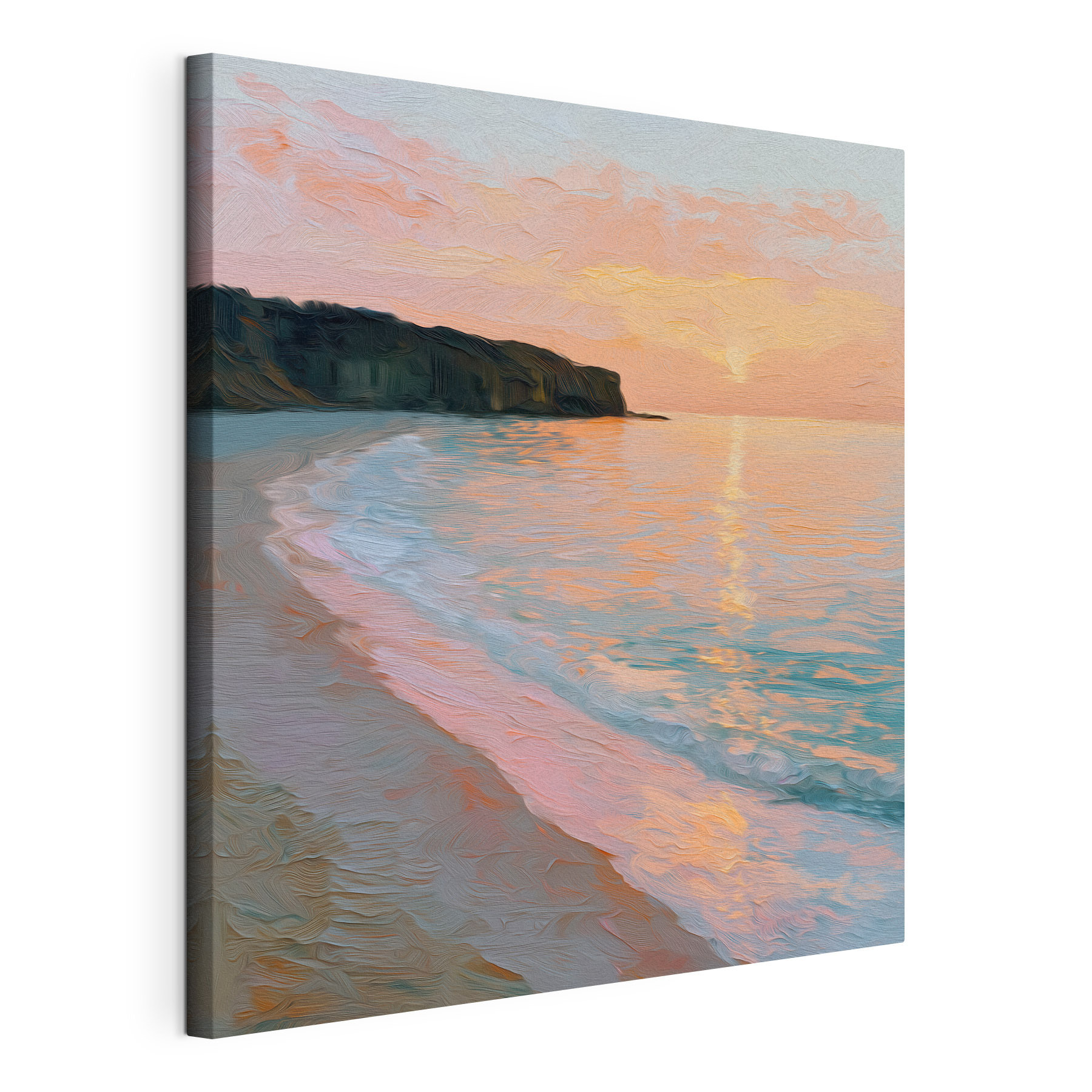 Beach with waves and cliffs Beach with waves and cliffs