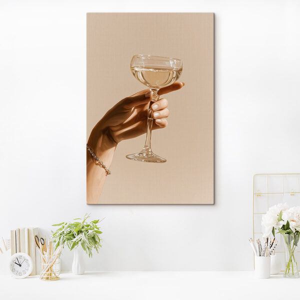 Hand holding a glass of wine Hand holding a glass of wine
