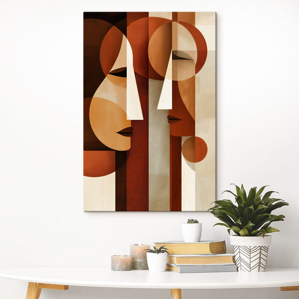 Painting of a couple of faces Painting of a couple of faces