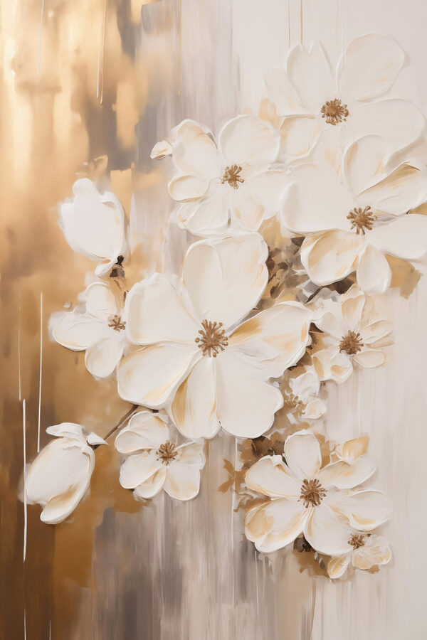 Painting of white flowers