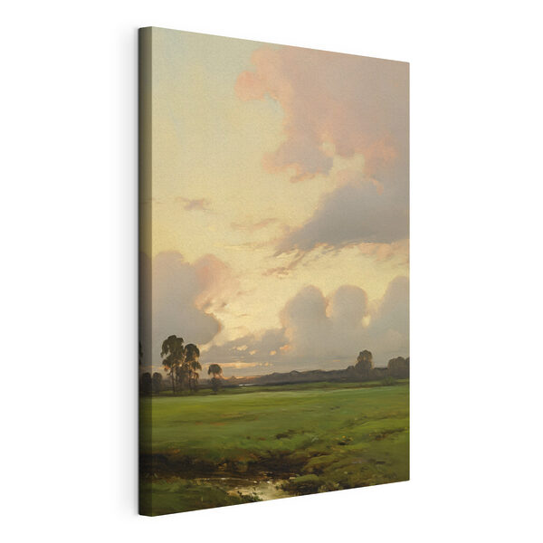 Landscape with trees and clouds