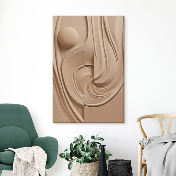 Flowing lines in neutral tones