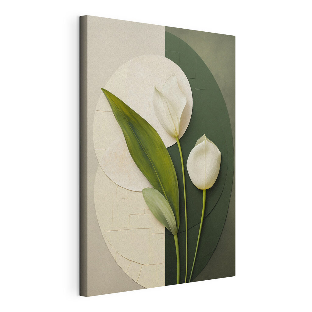 White flowers with green leaves