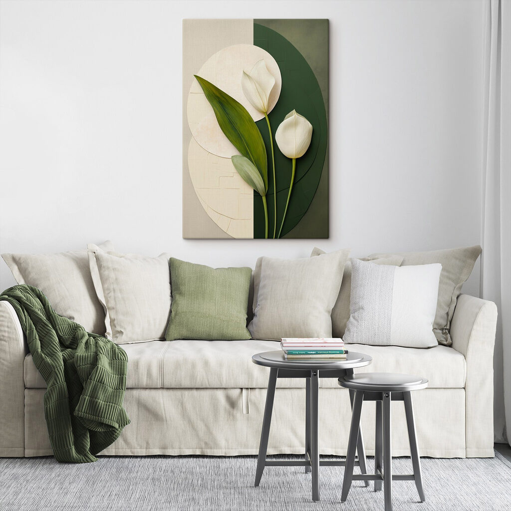 White flowers with green leaves