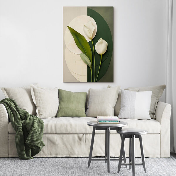 White flowers with green leaves