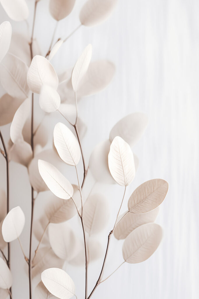 Delicate leaves against a soft background