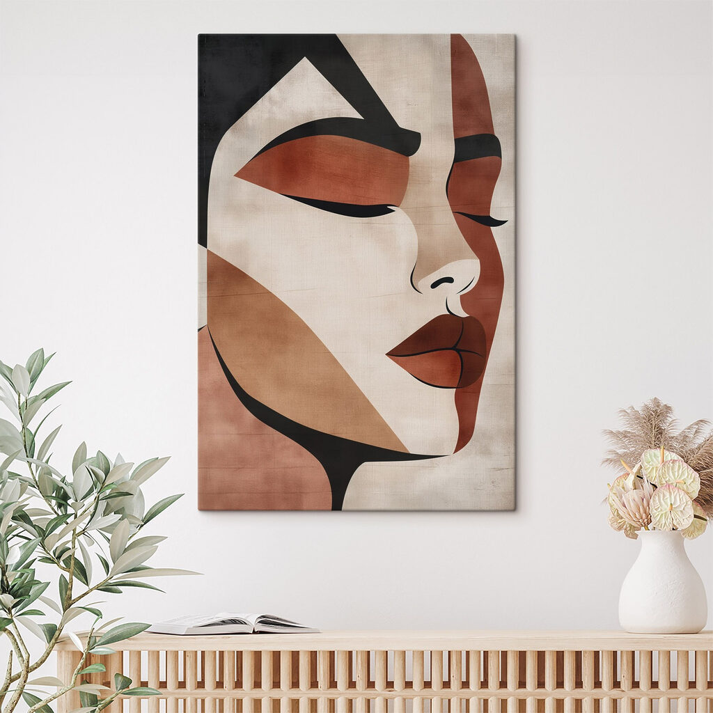 Elegant portrait with abstract features Elegant portrait with abstract features
