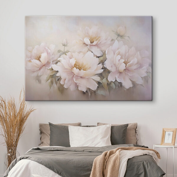 Painting of flowers on a white background