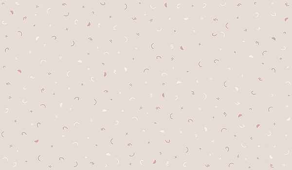 Pattern of small shapes and symbols