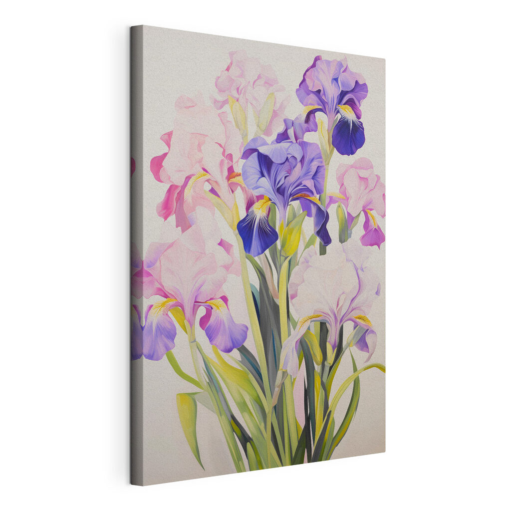 Painting of flowers on a white background Painting of flowers on a white background