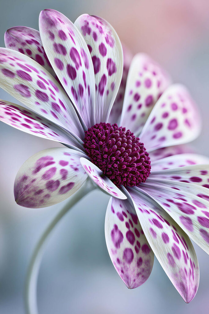 Elegant flower with vibrant patterns