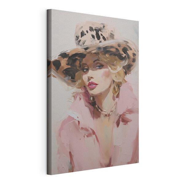 Painting of a woman wearing a hat Painting of a woman wearing a hat