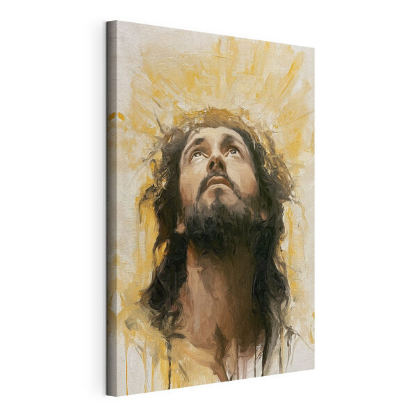 Painting of a man looking up Painting of a man looking up