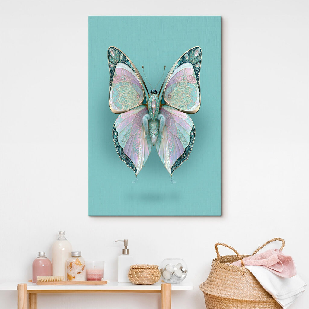 Butterfly with wings and a blue background Butterfly with wings and a blue background